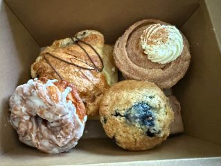 several pastries in a box