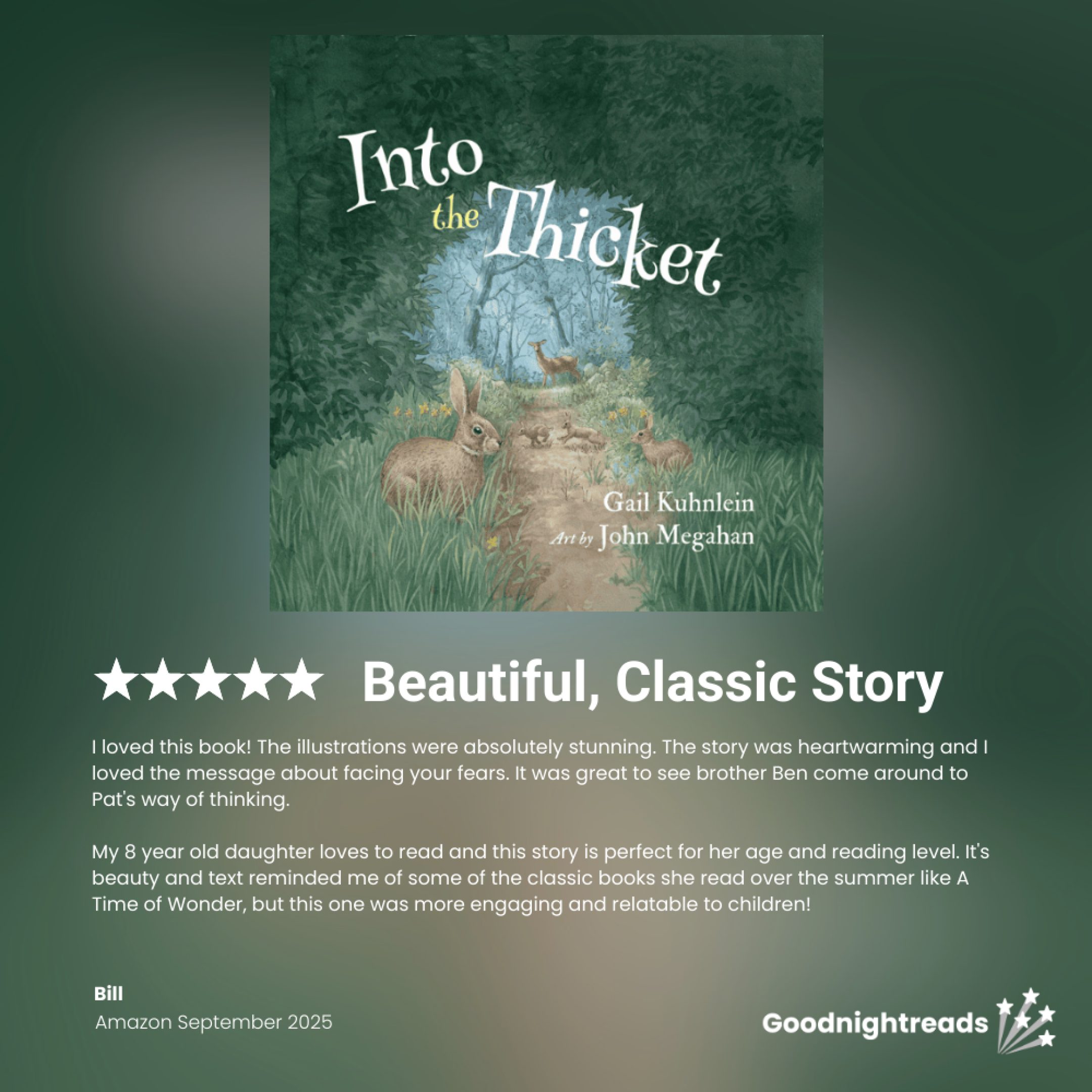 Into the Thicket cover and 5 star review