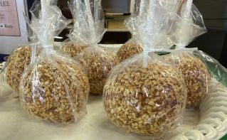 Caramel apples with nuts looking tasty at Wasem's Fruit Farm
